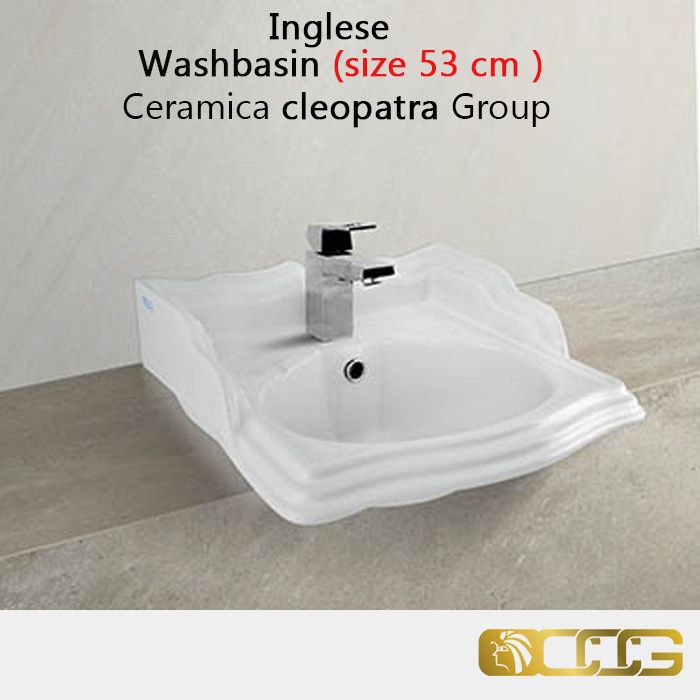  Washbasin ( size 53 cm ) -Inglese - Ceramica cleopatra Group
