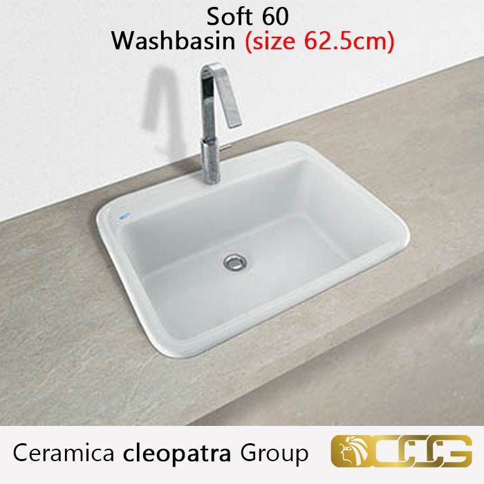 Washbasin ( size 62.5cm ) - Soft 60 -  Ceramica cleopatra Group