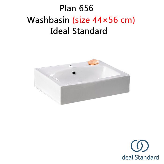 Plan 656 -  Size ( 56×44 cm ) - Ideal Standard
