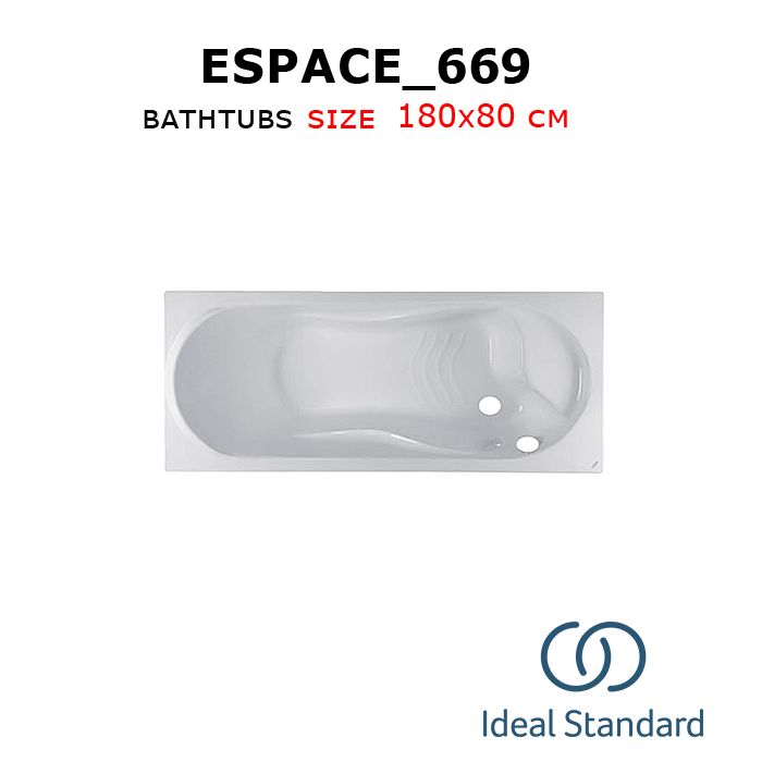 Espace_669 bathtubs 180x80 cm Ideal standard