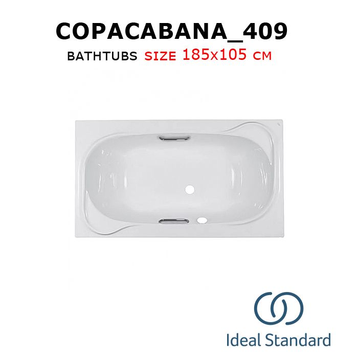 Copacabana_409 bathtubs 185x105 cm Ideal standard