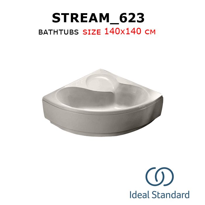Stream_623 bathtubs 140x140 cm Ideal standard
