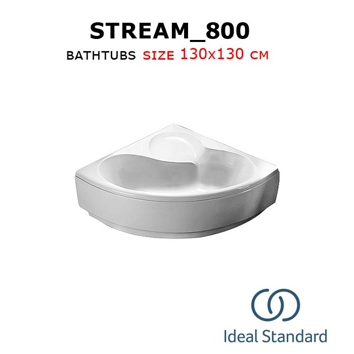 Stream_800 bathtubs 130x130 cm Ideal standard