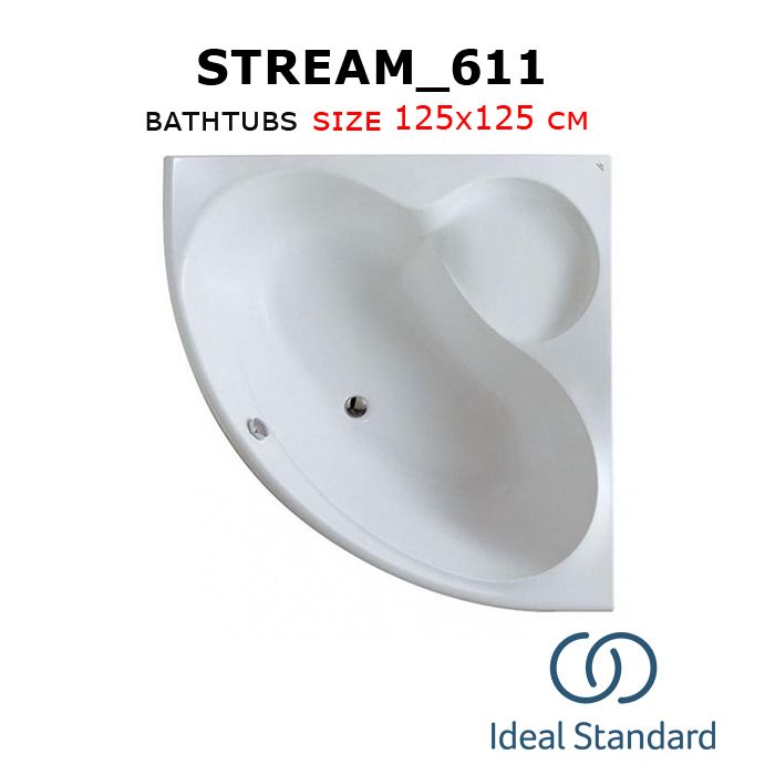 Stream_611 bathtubs 125x125 cm Ideal standard