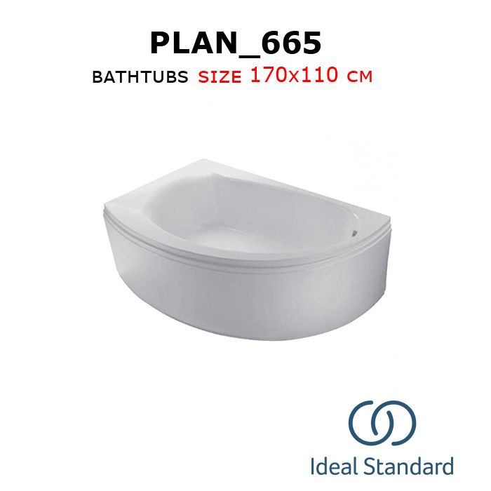 Plan_665 bathtubs 170x110 cm Ideal standard