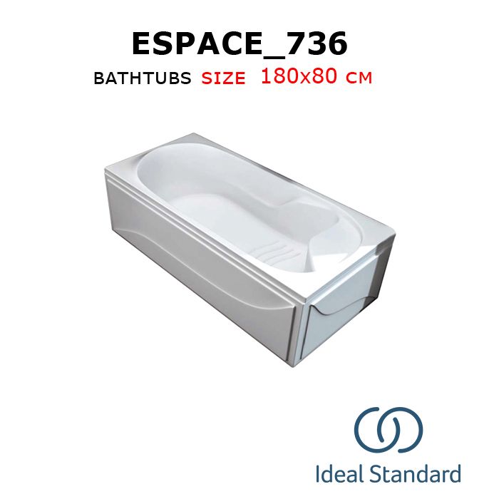 Espace_736 bathtubs 180x80 cm Ideal standard