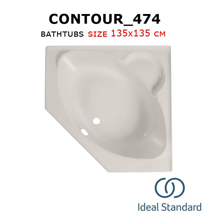 Contour_474 bathtubs 135x135 cm Ideal standard