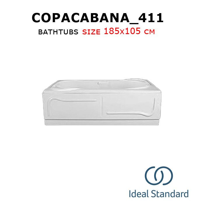 Copacabana_411 bathtubs 185x105 cm Ideal standard