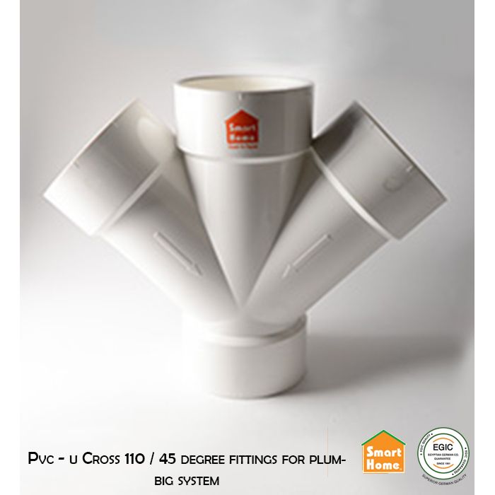  Pvc - u Cross 110 / 45 degree fittings for plumbig system