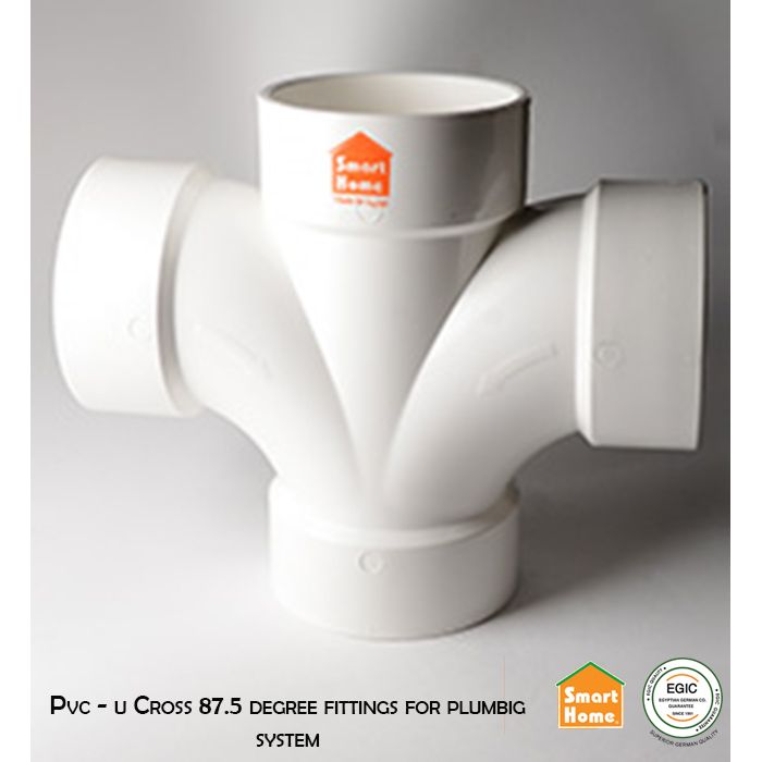  Pvc - u Cross 87.5 degree fittings for plumbig system