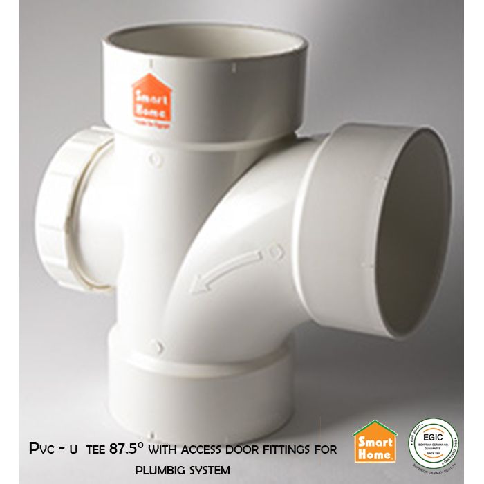  Pvc - u  tee 87.5_ with access door fittings for plumbig s