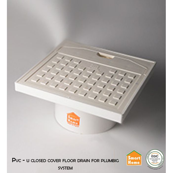 Pvc - u closed cover floor drain for plumbig system