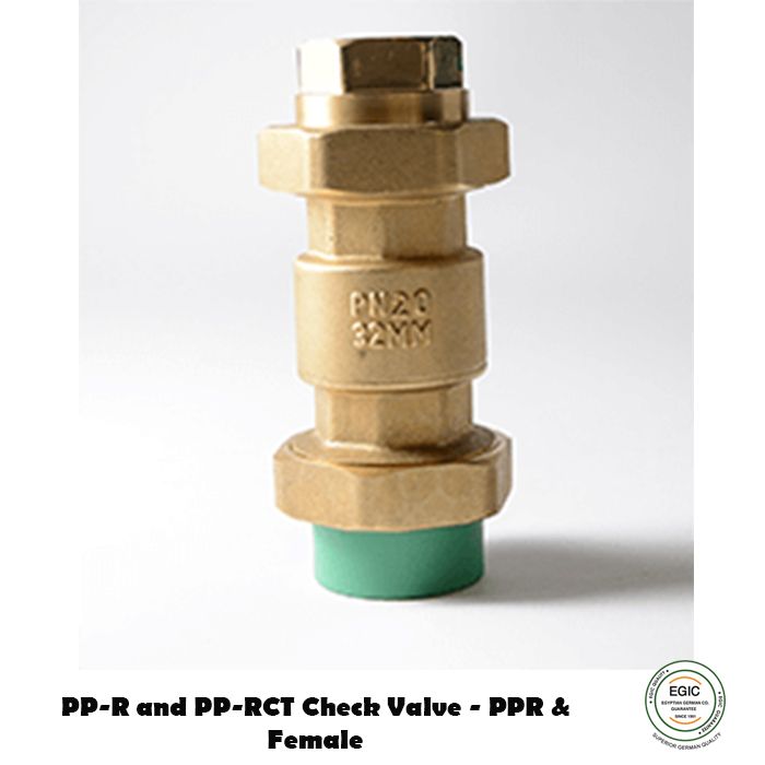  PP-R and PP-RCT Check Valve - PPR & Female Banninger fittings