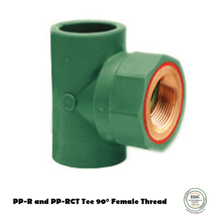PP-R and PP-RCT Tee 90° Female Thread Banninger fittings
