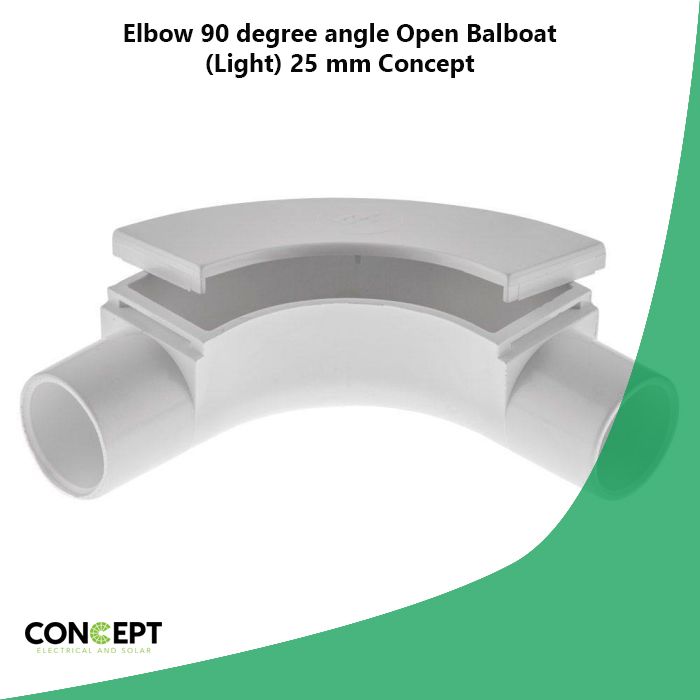 Elbow 90 degree angle Open Balboat (Light) 25 mm Concept