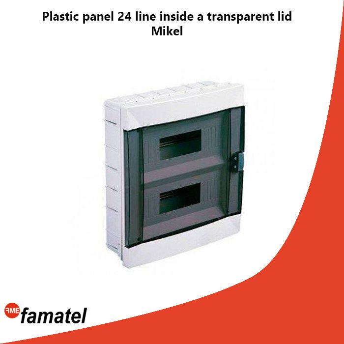 Plastic panel 24 line inside a transparent lid Mikel