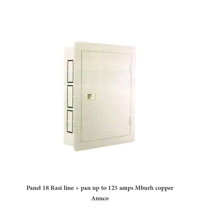 Panel 18 Rasi line + pan up to 125 amps Mburh copper Annco