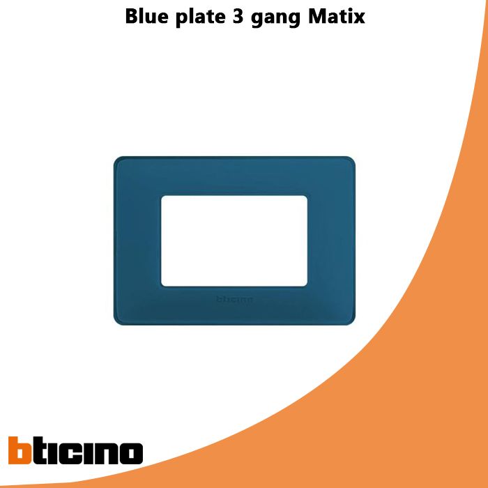 Blue plate 3 gang Matix