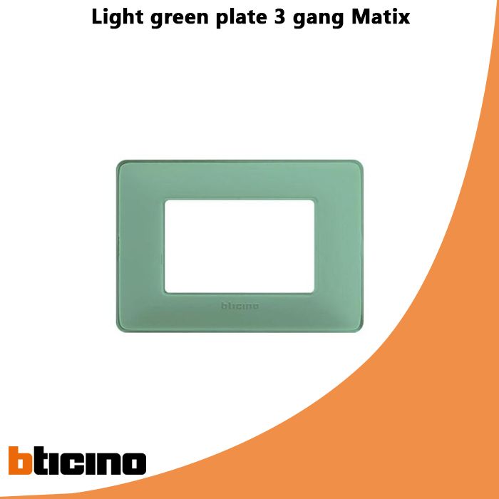 Light green plate 3 gang Matix