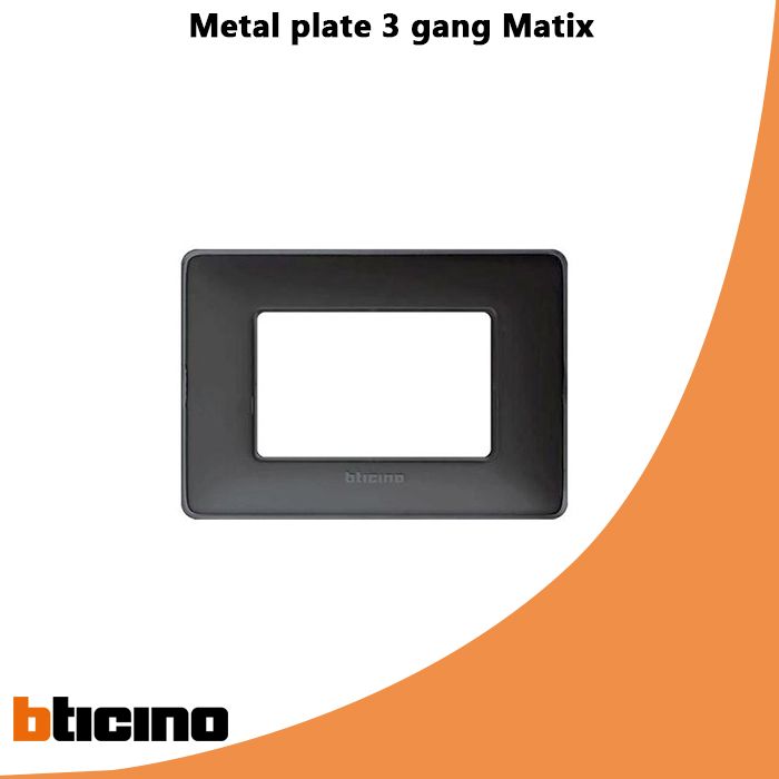 Metal plate 3 gang Matix