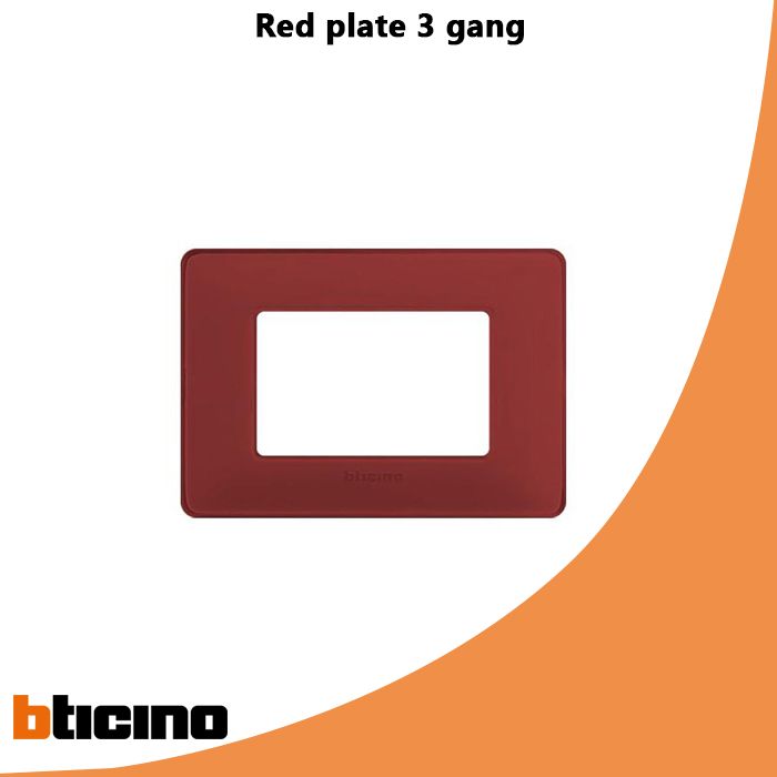 Red plate 3 gang