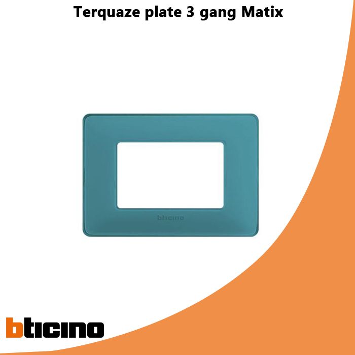 Terquaze plate 3 gang Matix