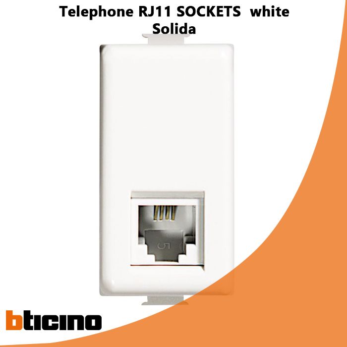 Telephone RJ11 SOCKETS  white Solida