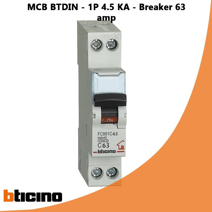 MCB BTDIN - 1P 4.5 KA - Breaker 63 amp 