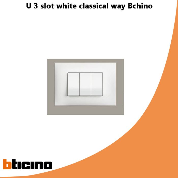U 3 slot white classical way Bchino