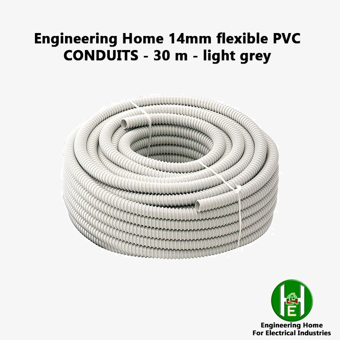 Engineering Home 14mm flexible PVC CONDUITS - 30 m - light grey