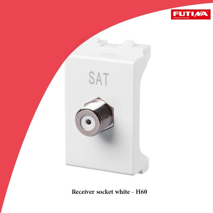 Receiver socket white - H60