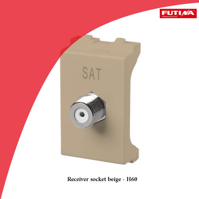 Receiver socket beige - H60