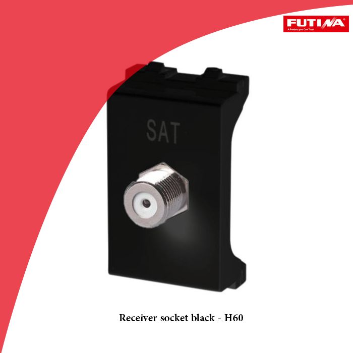 Receiver socket black - H60