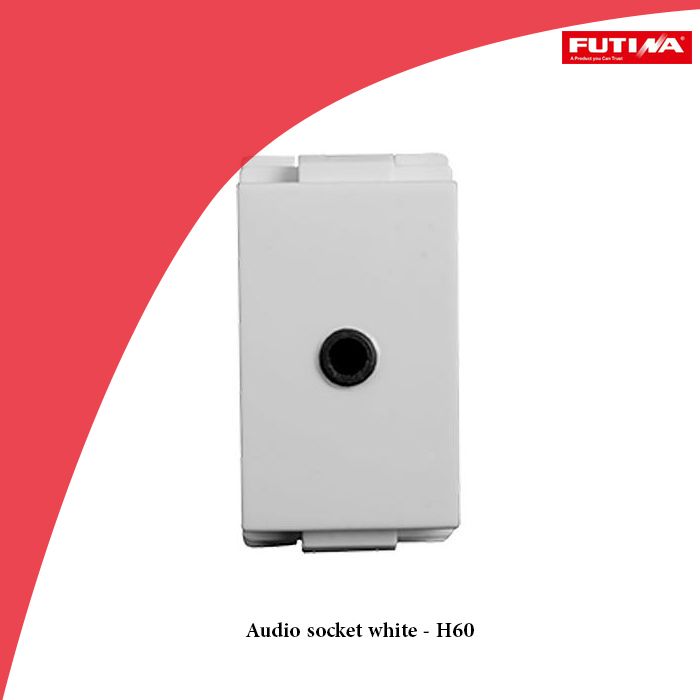 Audio socket white - H60