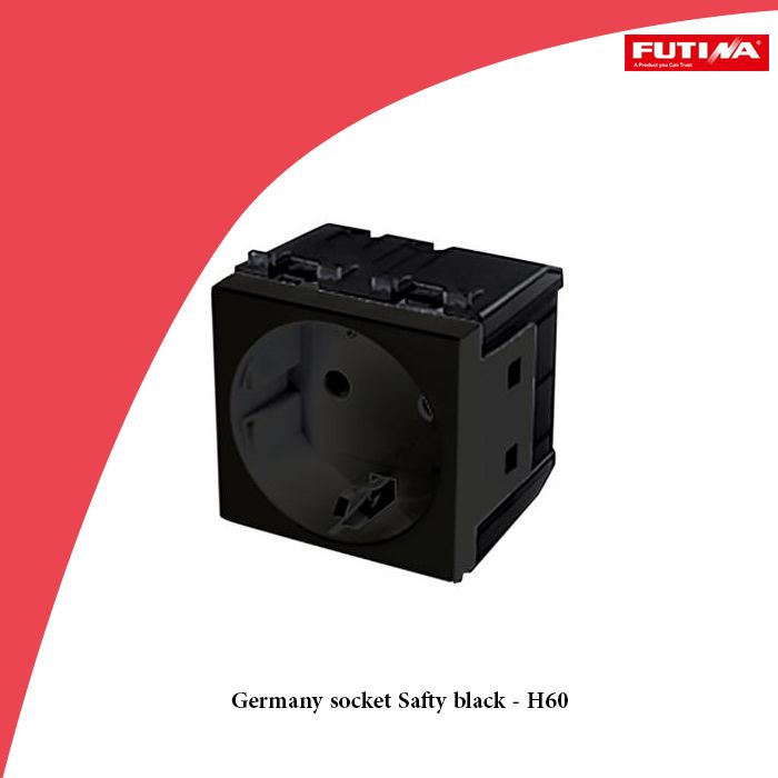 Germany socket Safty black - H60
