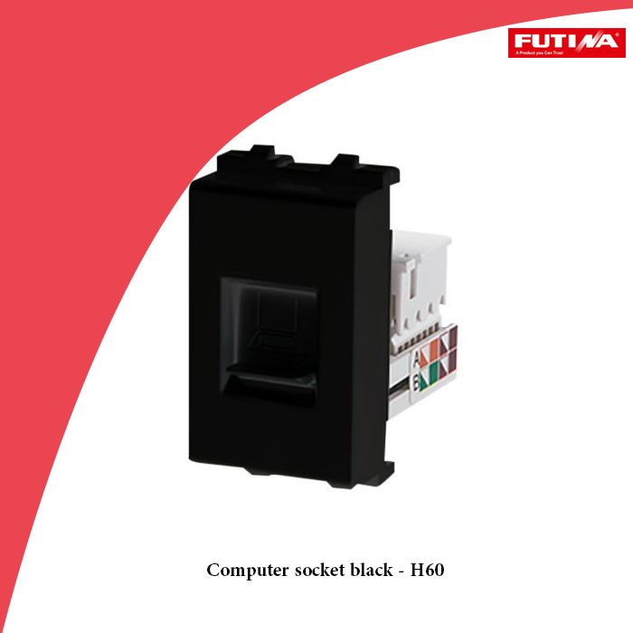 Computer socket black - H60