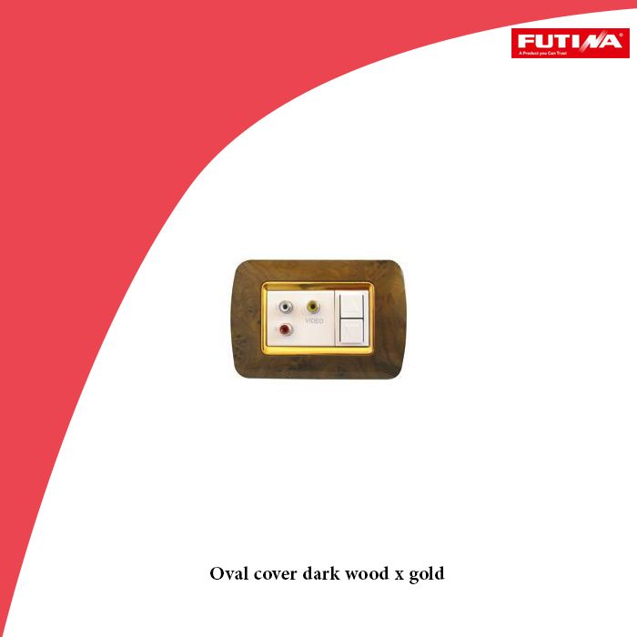 Oval cover dark wood x gold