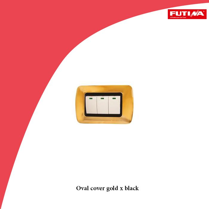Oval cover gold x black
