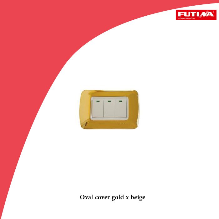 Oval cover gold x beige