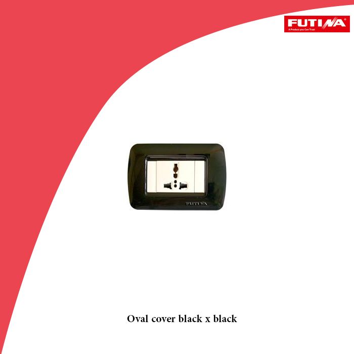 Oval cover black x black