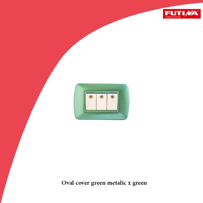 Oval cover green metalic x green