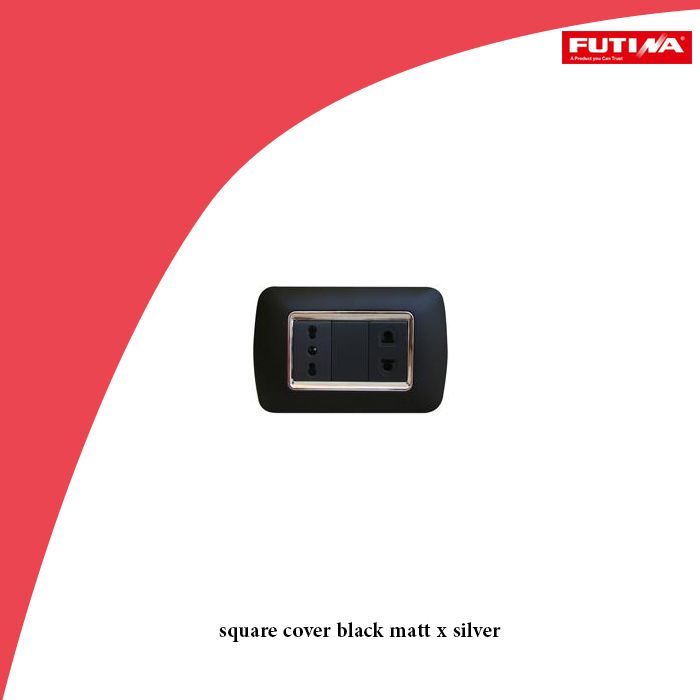 square cover black matt x silver