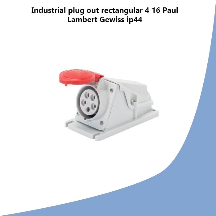 Industrial plug out rectangular 4 16 Paul Lambert Gewiss ip44