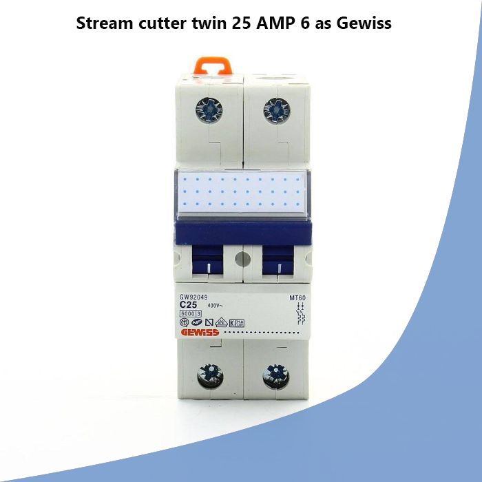 Stream cutter twin 25 AMP 6 as Gewiss