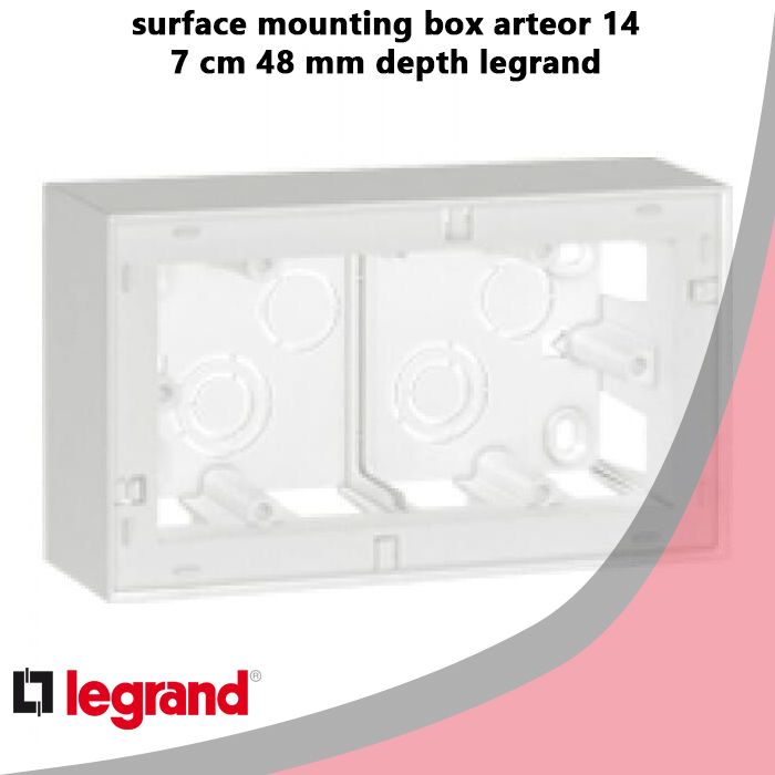 surface mounting box arteor 14 7 cm 48 mm depth legrand 572392
