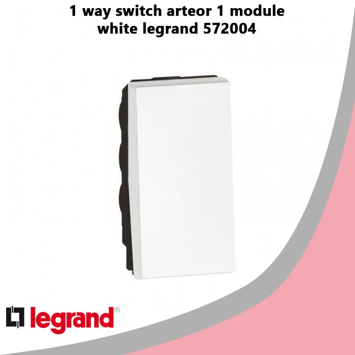 1 way switch arteor 1 module white legrand 572004