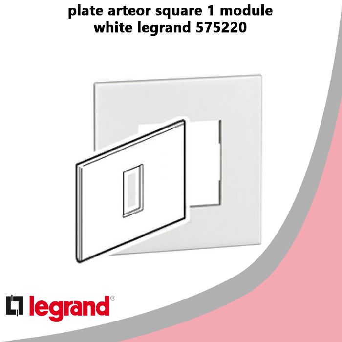 plate arteor square 1 module white legrand 575220