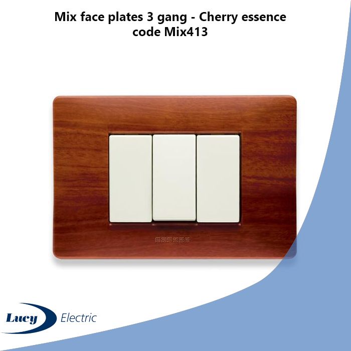 Mix face plates 3 gang - Cherry essence