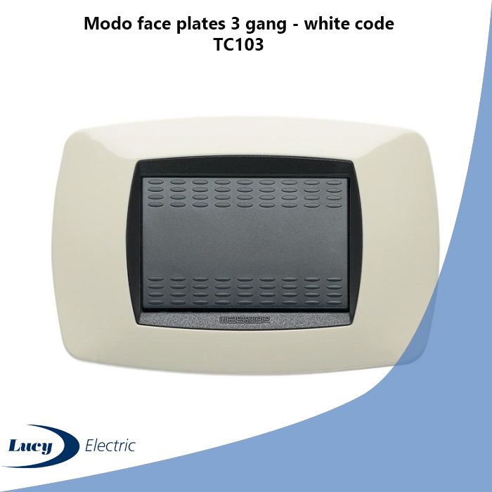Modo face plates 3 gang - white