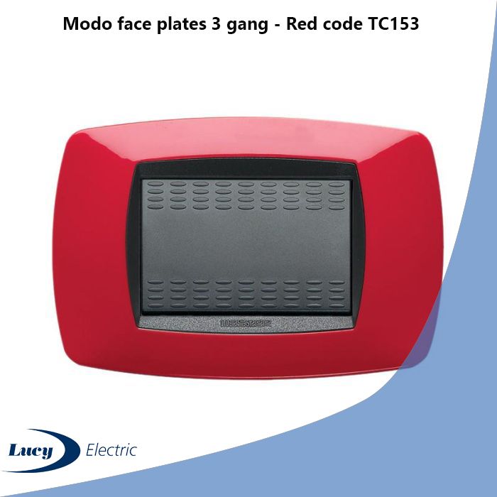Modo face plates 3 gang - Red